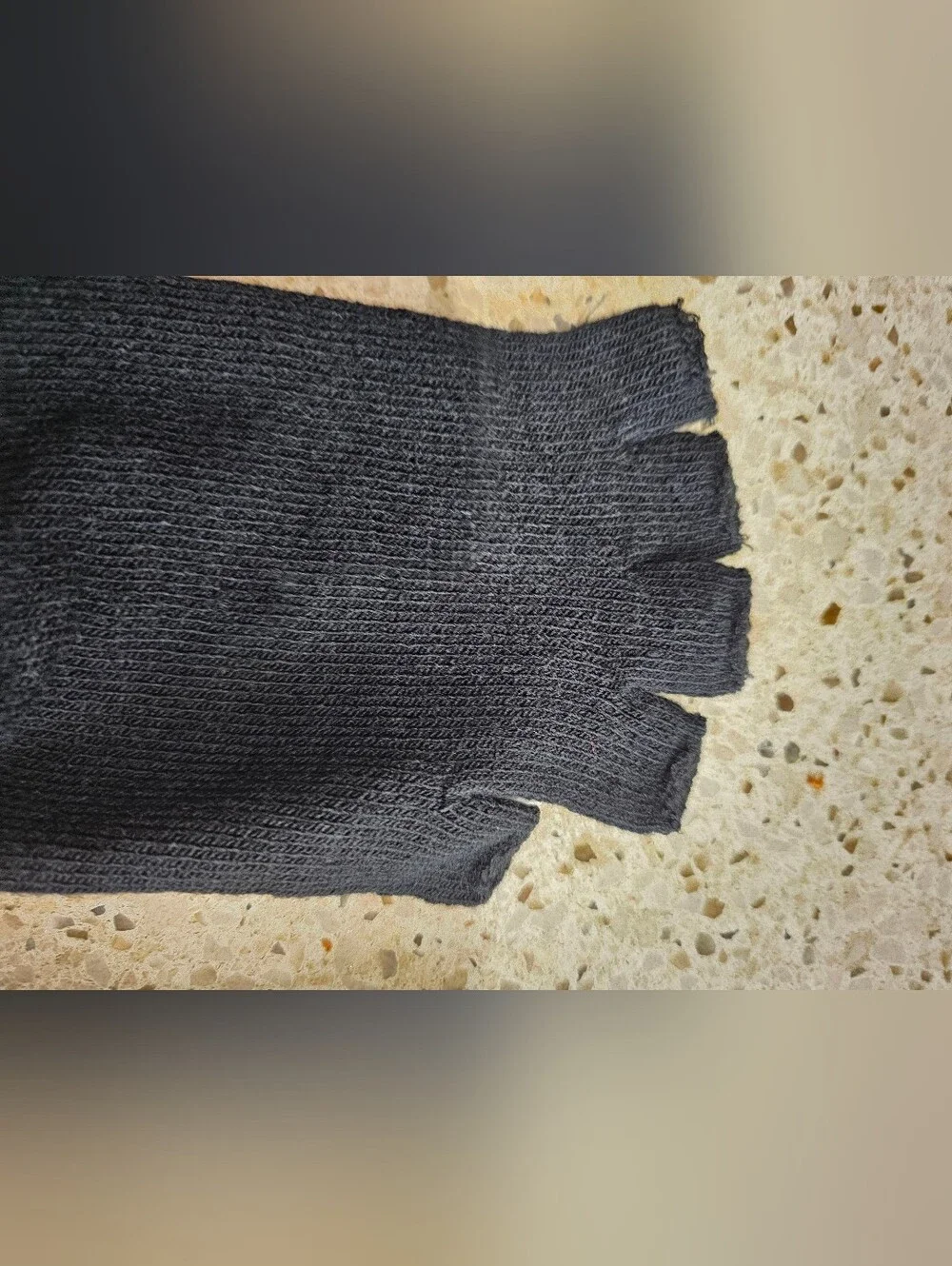 Black Fingerless Knit Arm Warmers